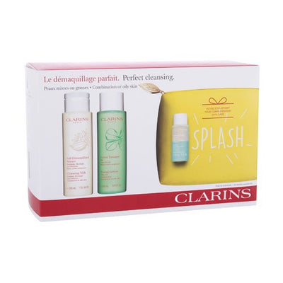 Clarins Reinigungsmilch mit Enzian-Reinigungsset – Geschenkset mit Reinigungskosmetik, 430 ml